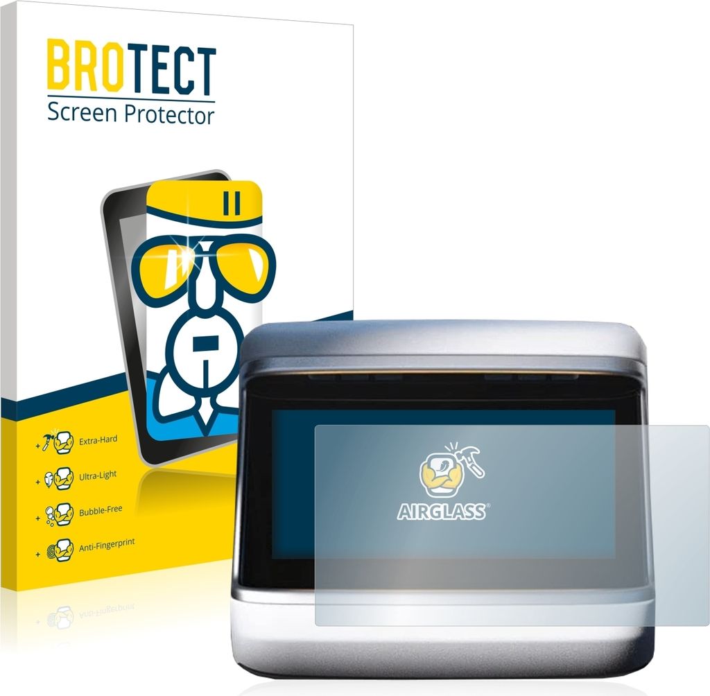 BROTECT Schutzglas für Tesla Model S Plaid 2023 (Hinteres Display) Schutzfolie Panzer Folie Glas Display Schutz klar