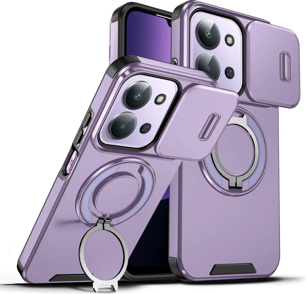 Custodia Redmi 15C 4G Viola Magnetica - Supporto Video e Protezione Lenti