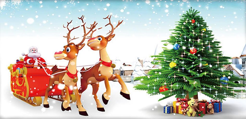 Große Weihnachtsbanner-Hintergrunddekoration für Garagentore im Innen- und Außenbereich, ideal für Partys und Wanddekorationen.