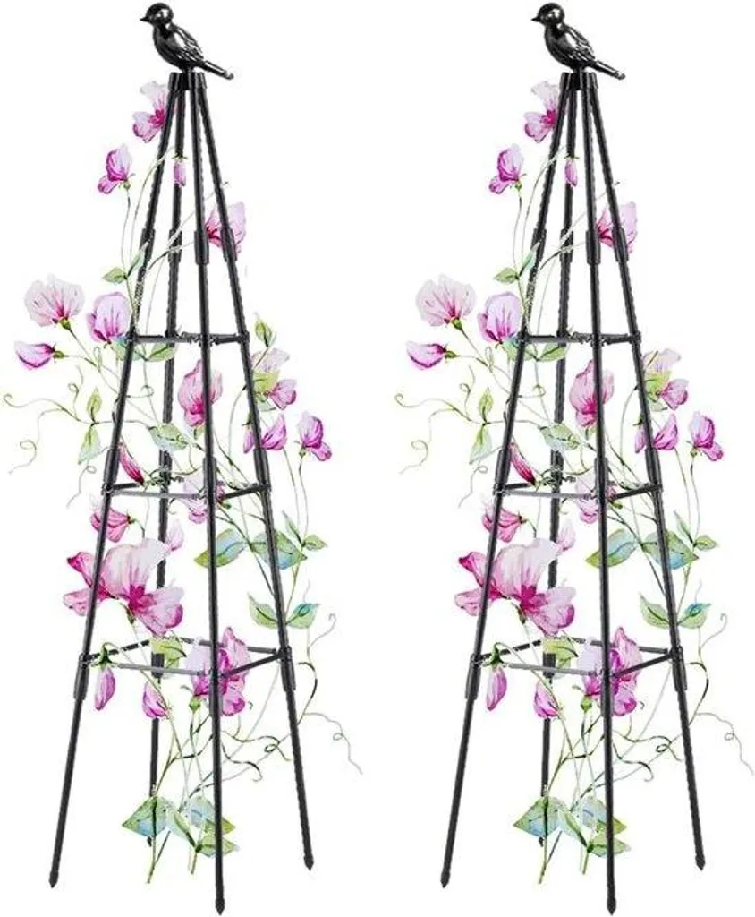Treillis de jardin 120 cm pour plantes en pot et légumes - Lot de 4