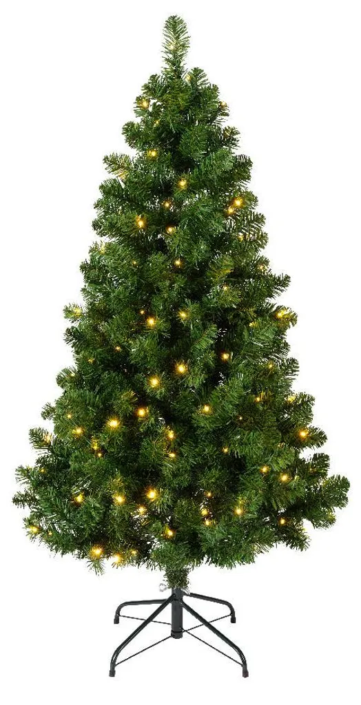 Décoration sapin de Noël 150 cm avec éclairage intégré blanc chaud
