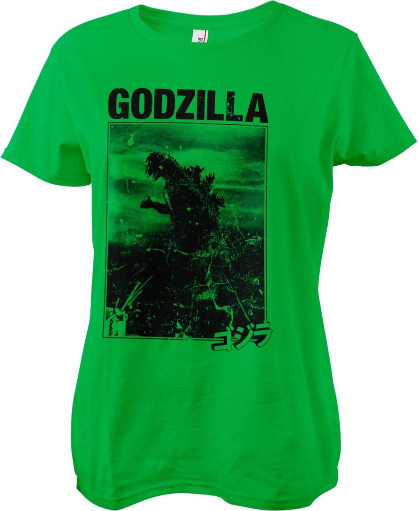 Godzilla Vintage Girly Tee - Small - Green