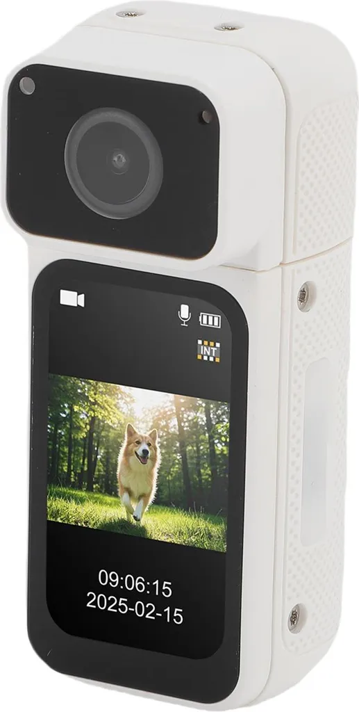 Caméra de vlogging portable avec écran 1,47 pouce et mémoire de 128 Go