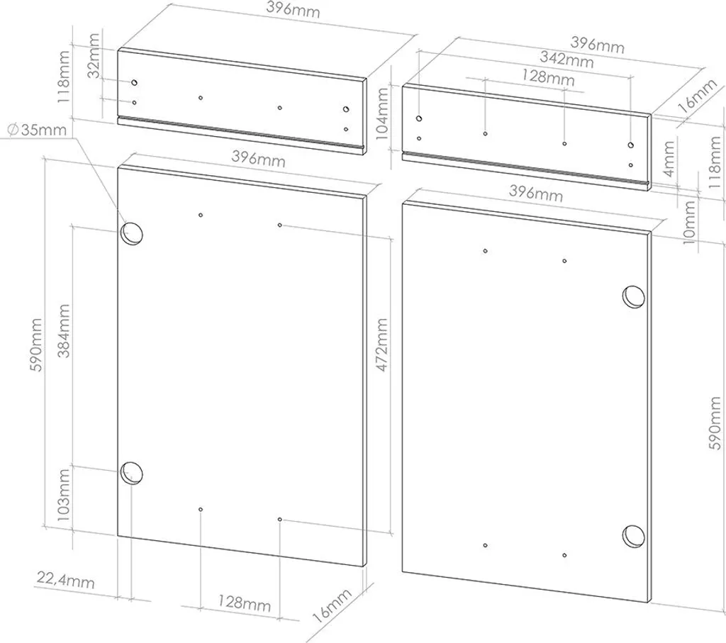 Vicco Frontale cucina R-Line, 79.2 x 70.8 cm frontale del mobile per mobile base con cassetti, Sonoma - 2
