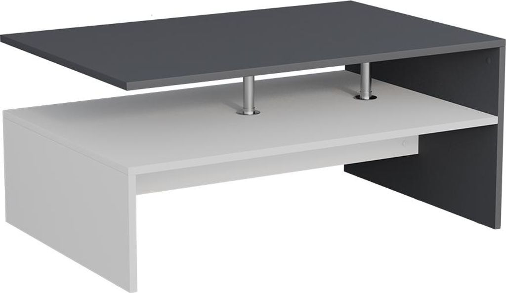 Couchtisch Vicco Amato Anthrazit/Weiß 90 x 52.6 cm, Model 57829