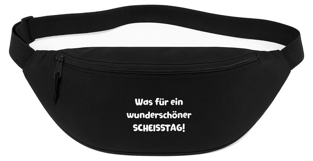 Huuraa Bauchtasche Was für ein wunderschöner Scheisstag 2,5 Liter Black Polyester Crossbody Bag Geschenkidee