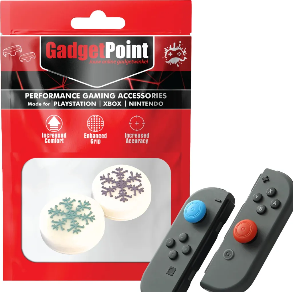 Impugnature Pollici Joy-Con Switch Fiocco di Neve Bianco Blu Viola