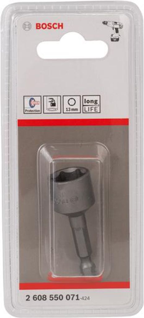Steckschlüssel, 50 x 13 mm, M 8, mit Magnet