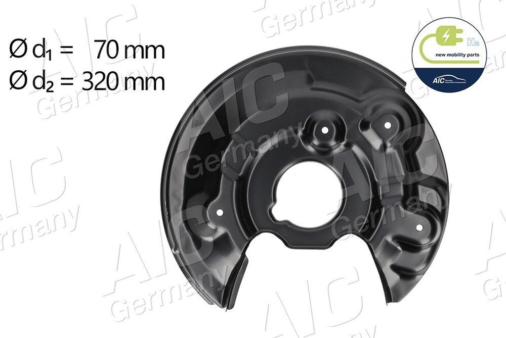AIC Spritzblech Bremsscheibe für VW GOLF VI (5K1) Hinten Rechts 57844 Ankerblech
