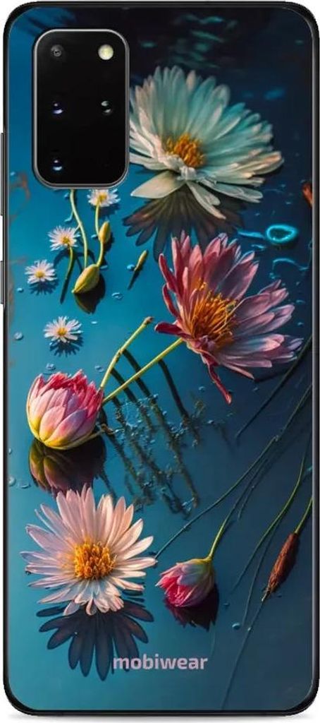 Handyhülle für Galaxy S20 Plus, Mobiwear Glossy Case, Blau-Blumig