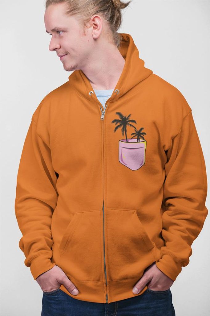 D&B Uni Hoodie ZIPPO00023 Palm Orange-Größe M