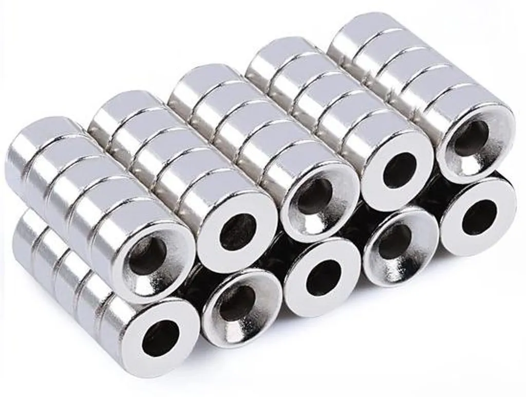 Aimants Néodyme 10x5 mm Filetage M4 pour Fixation de Tableaux et Outillage