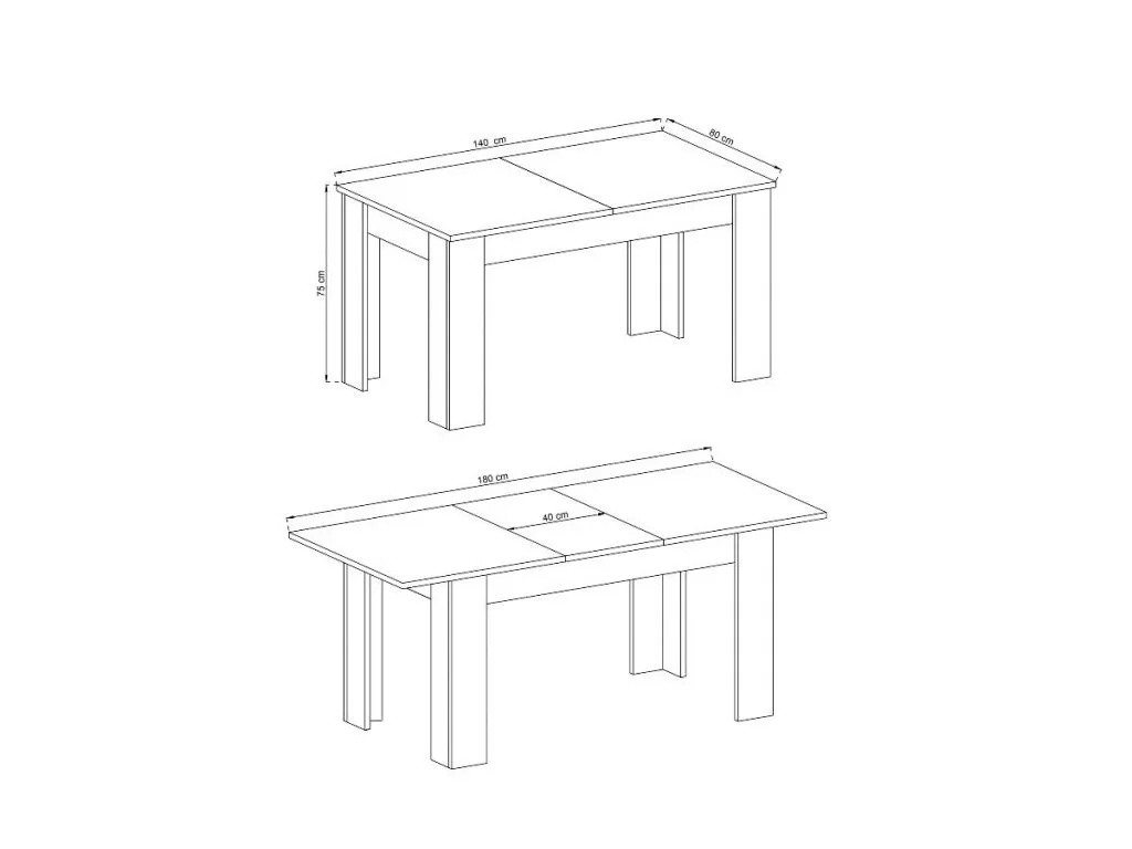 Table extensible SOFIE en chêne riviera avec allonge centrale incluse - 2