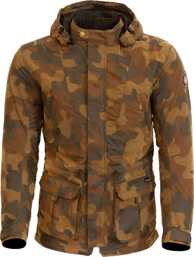 Merlin Belmot Camo Motorrad Wachsjacke, braun, M
