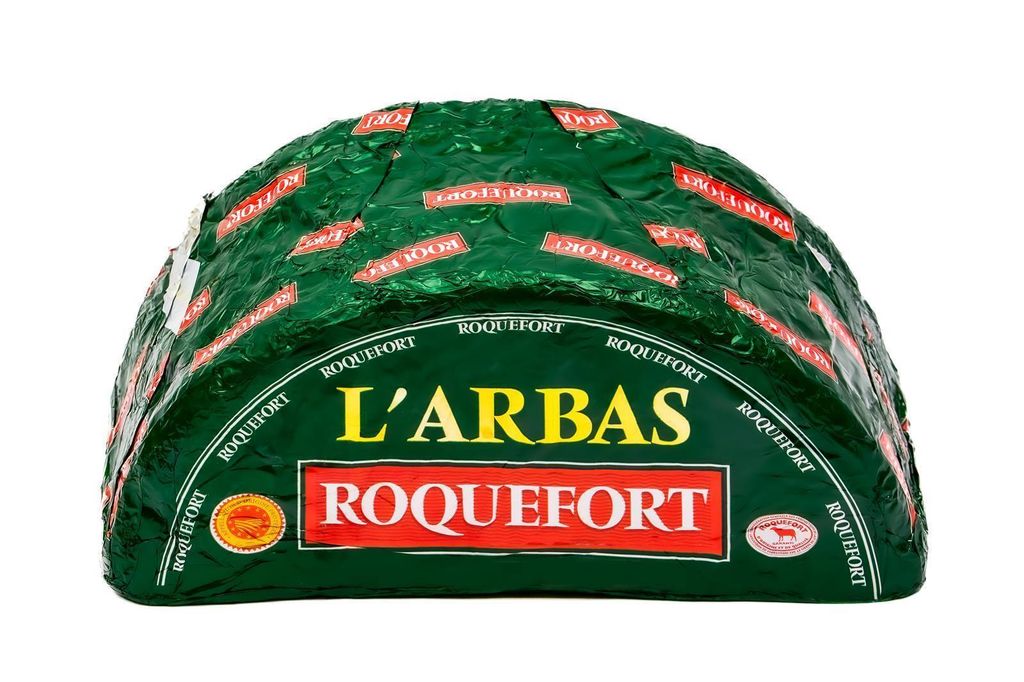 Roquefort L'Arbas Schafs-Käse ca. 1,4KG französischer Blau-Schimmel-Käse AOP