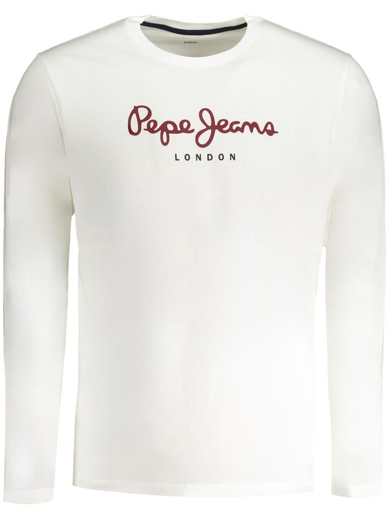 Weißes Herren Langarmshirt aus nachhaltiger Baumwolle – Regular Fit
