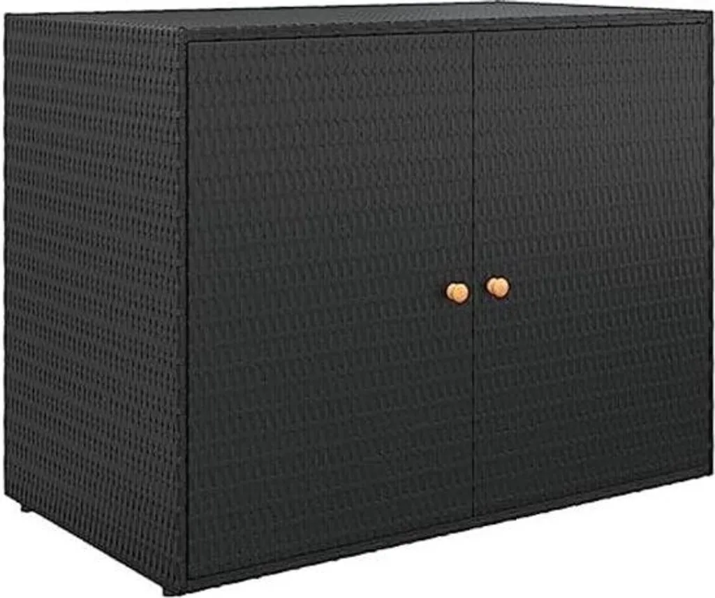 Rangement extérieur bois noir - Coffre pour coussins et outils jardin