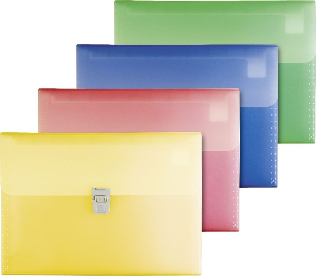 Fächermappe Fact! PP 10 Fächer farbig sortiert Packung mit 6 Stück