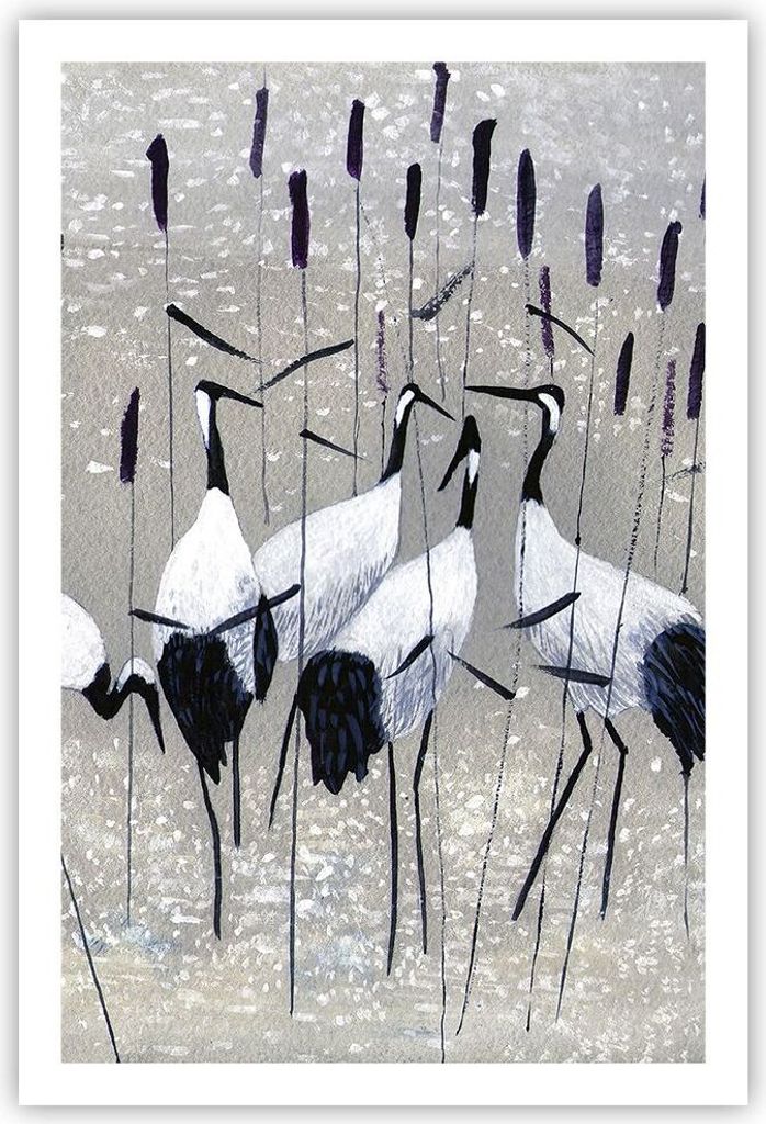 Poster - Poster ohne Rahmen - Vogel Natur Wasser - 61x91,5 cm - Wand Bild - Wanddeko - Wandbilder - Kunstposter - Wandposter - Bilder - Kunstdruck ...