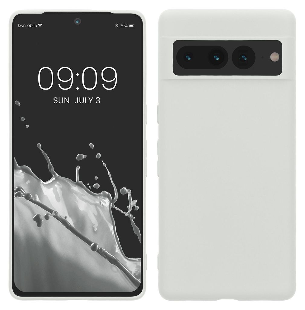 kwmobile Handyhülle für Google Pixel 7 Pro Hülle - TPU Case - Kabelloses Laden - Schutzhülle Cover in Weiß matt