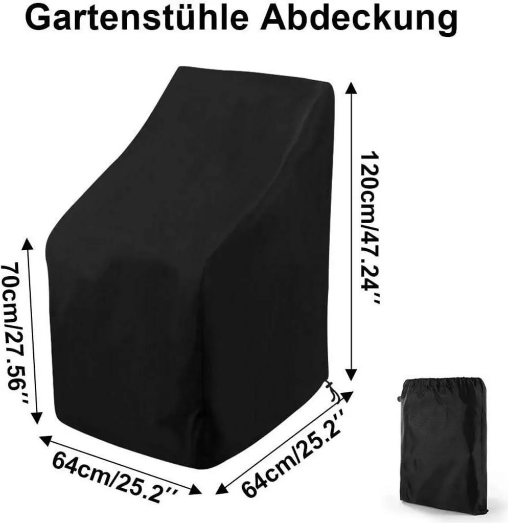 Bâche de protection chaises de jardin empilables imperméable et robuste
