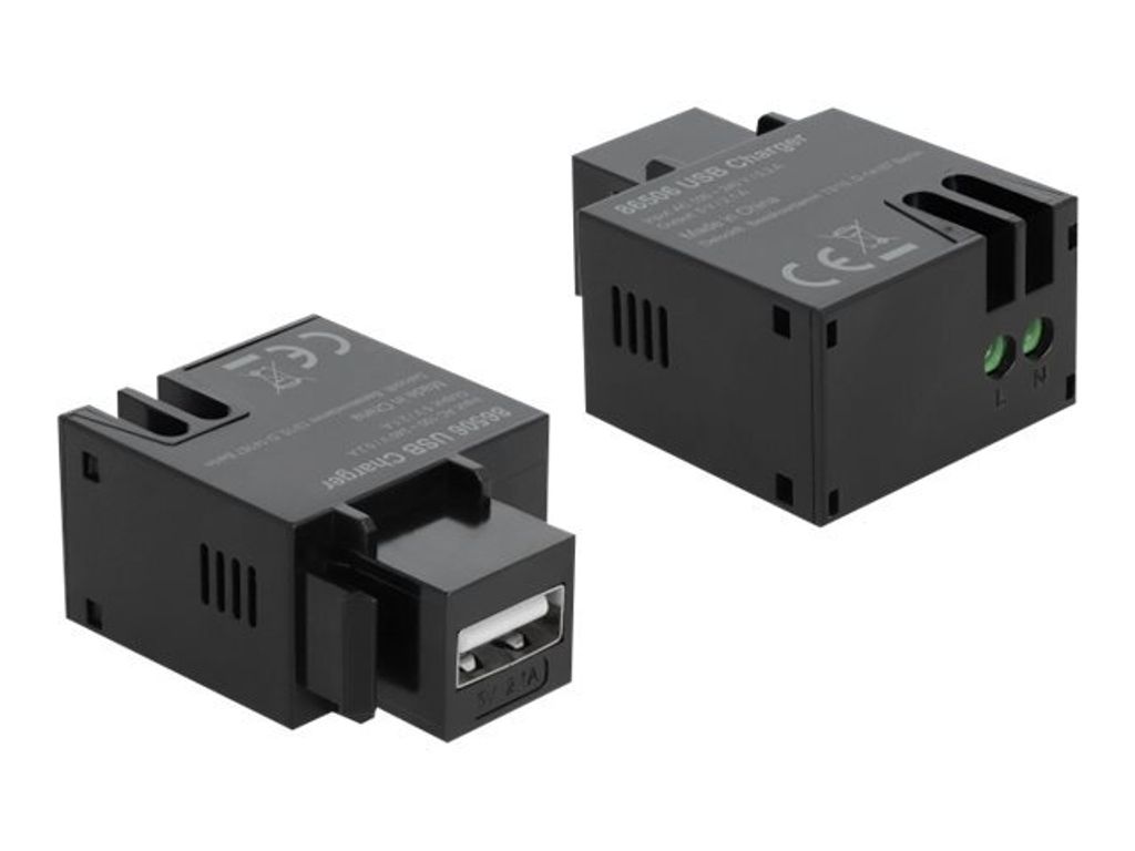 DELOCK Keystone Modul  mit USB Typ-A Ladebuchse 2,1 A schw. Image du produit 