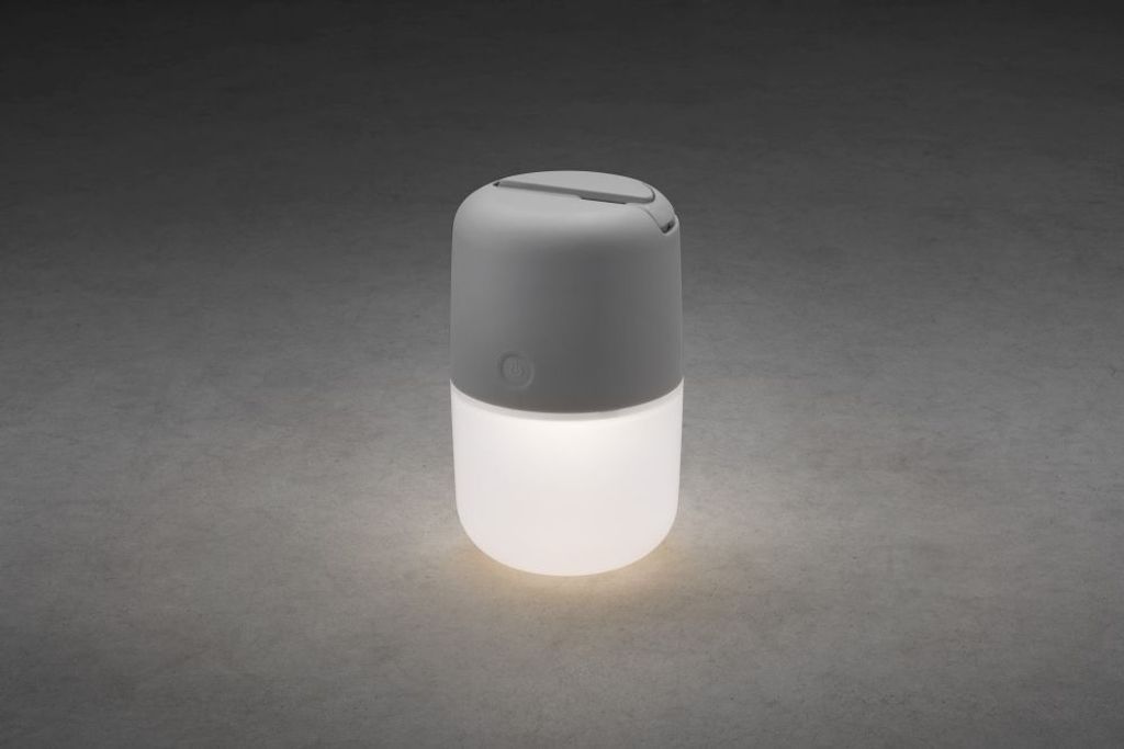Konstsmide Assisi, Solar LED Leuchte zum Hängen oder Hinstellen, grau, Kunststoff, aus opalem Acrylglas, dimmbar in drei Stufen