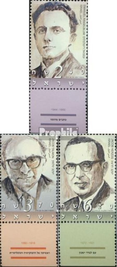 Briefmarken Israel 2004 Mi 1767-1769 mit Tab (kompl.Ausg.) postfrisch Historiker
