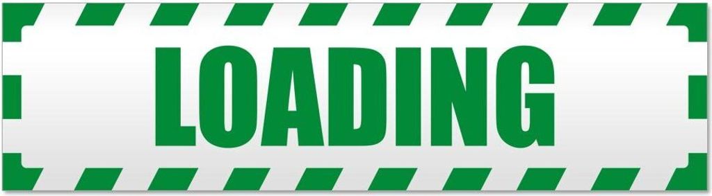 Kiwistar Loading gestreift Magnetschild Schild magnetisch - 45cm Grün - Magnetfolie für Auto PKW Kfz