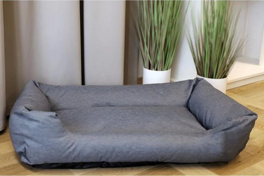 Lit pour Chien Anti-salissures Anthracite 95x58cm en Polyester - 3 Unités
