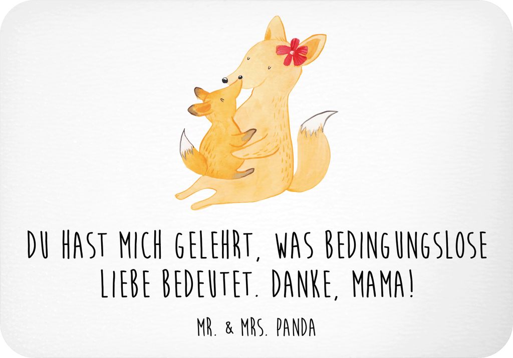 Mr. & Mrs. Panda Kühlschrankmagnet Mama Liebe - Weiß - Geschenk, Fürsorge, einzigartig, Aufmerksamkeit, süß, holzmagnet, handgefertigt, Danke ...