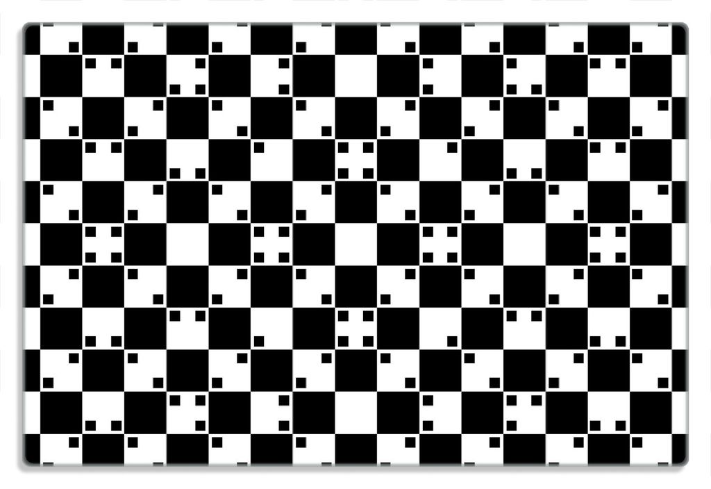 Wallario Frühstücksbrettchen aus Glas 20 x 30 cm mit rutschfesten Füßen, Motiv Optische Täuschung - Illusion - schwarz weiß II