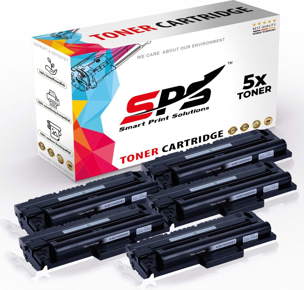 5x Kompatibel Samsung ML-1710D3 ELS Toner Schwarz für Samsung ML1510