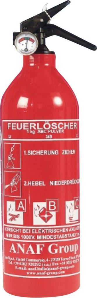 ABC-Feuerlöscher 1 kg mit Manometer