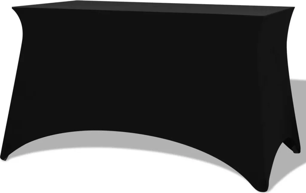 Nappe de table extensible noire 243 cm pour buffet et banquet - 2 pièces - 5