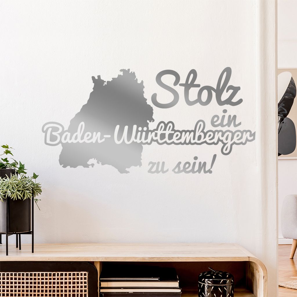Baden-Württemberger Stolz Wandtattoo Wandaufkleber Wall Sticker - Dekoration, Küche, Wohnzimmer, Schlafzimmer, Badezimmer