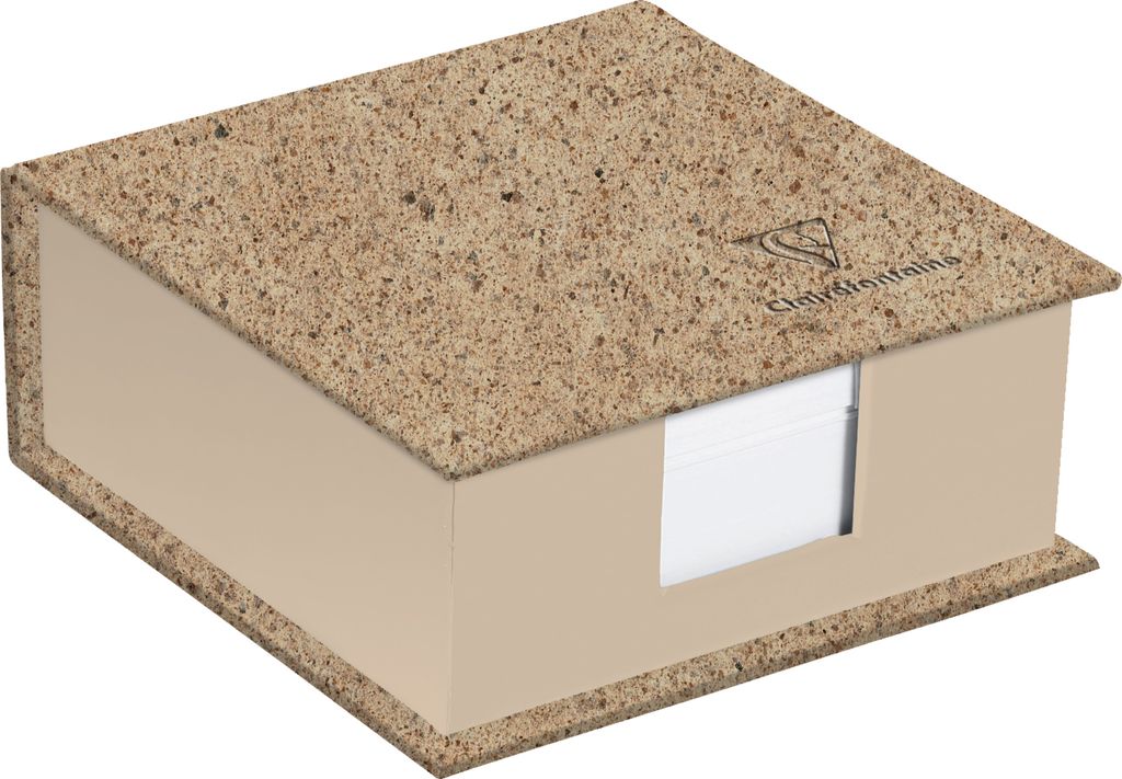 Clairefontaine 4x Memoblock 11x11x5cm 320 Blatt blanko, Kakao Kakao 83530C