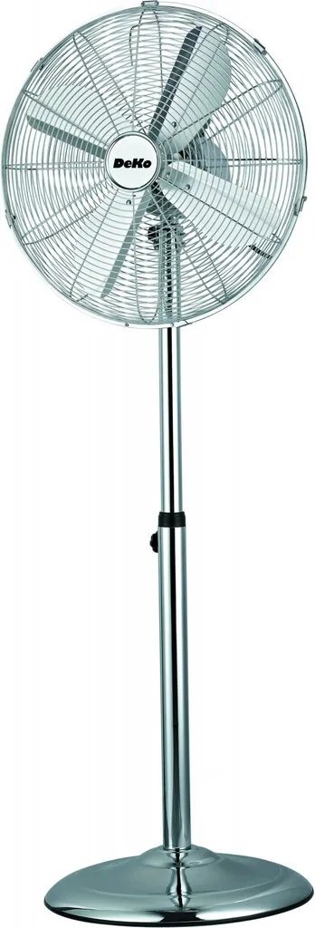 Ventilateur sur pied oscillant en métal chromé Pegro 39 cm 50 Watts