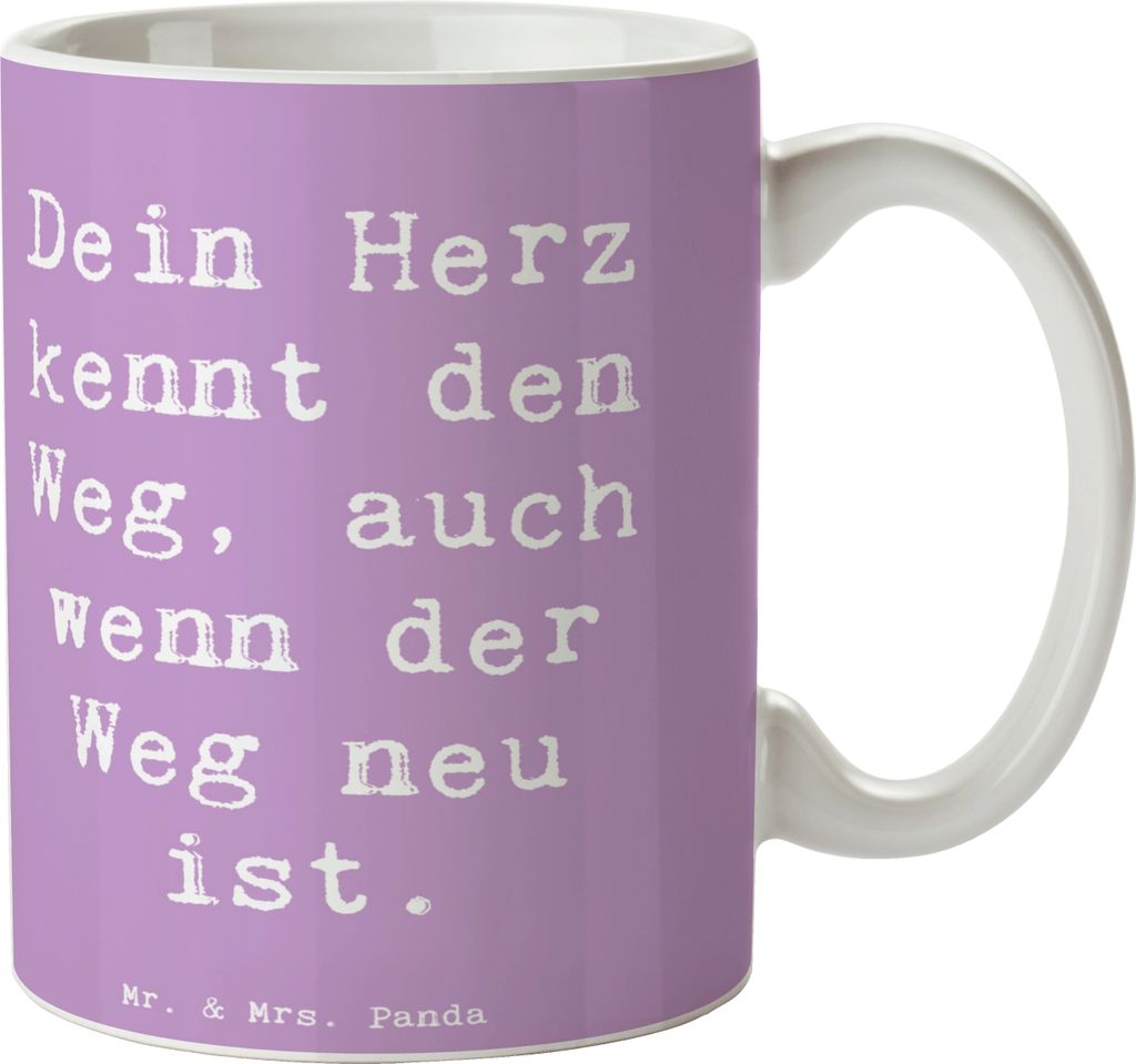 Mr. & Mrs. Panda Kaffeepott Spruch Trennung von den Eltern - Lavendeltraum - Geschenk, Kaffeetasse, Trost, Hoffnung, Unterstützung, Kraft, Herz ke...