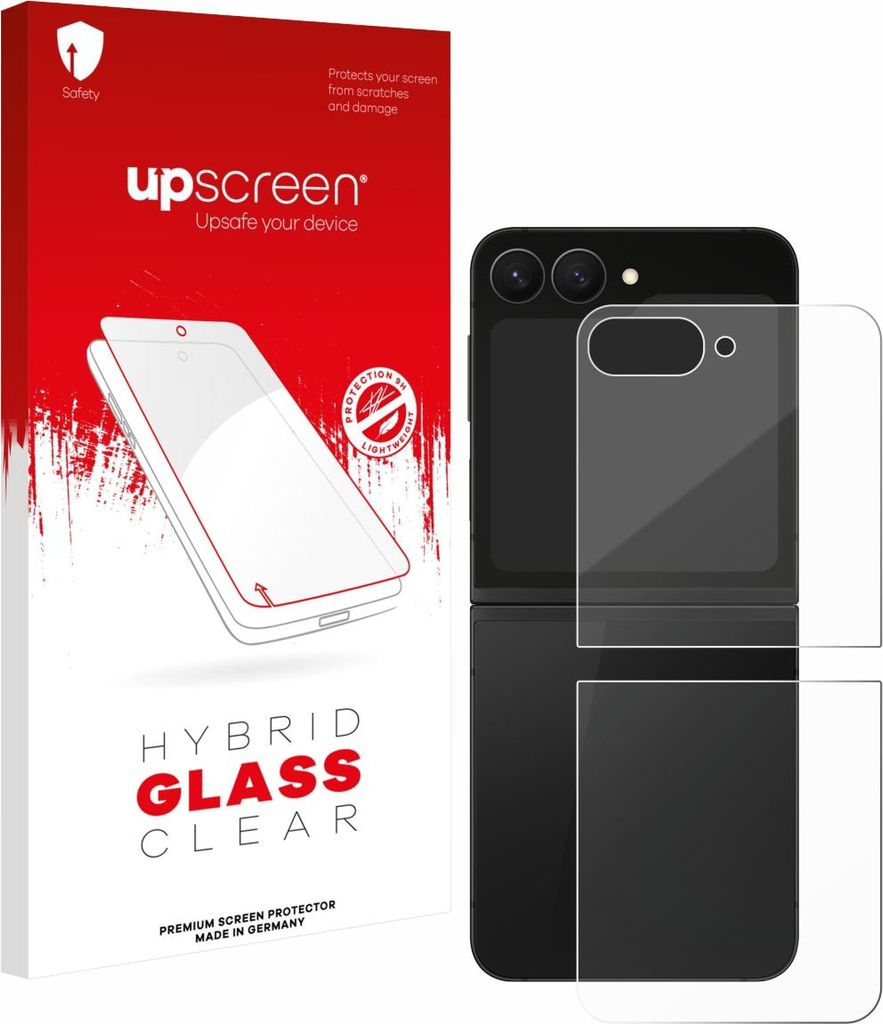 upscreen Schutzglas für Samsung Galaxy Z Flip 7 FE (Rückseite) Schutzfolie Panzer Folie Glas Display Schutz klar