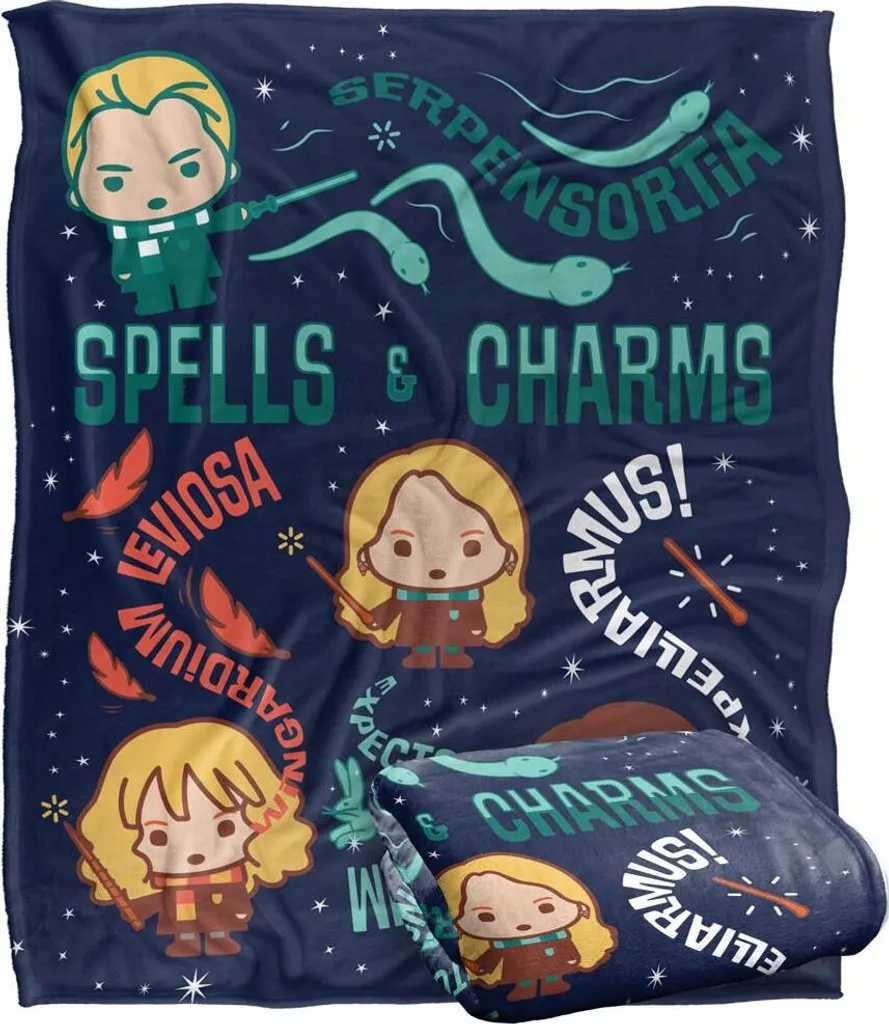Harry Potter Couverture Spells & Charms Chibi TV19033 Taille Unique Multicolore