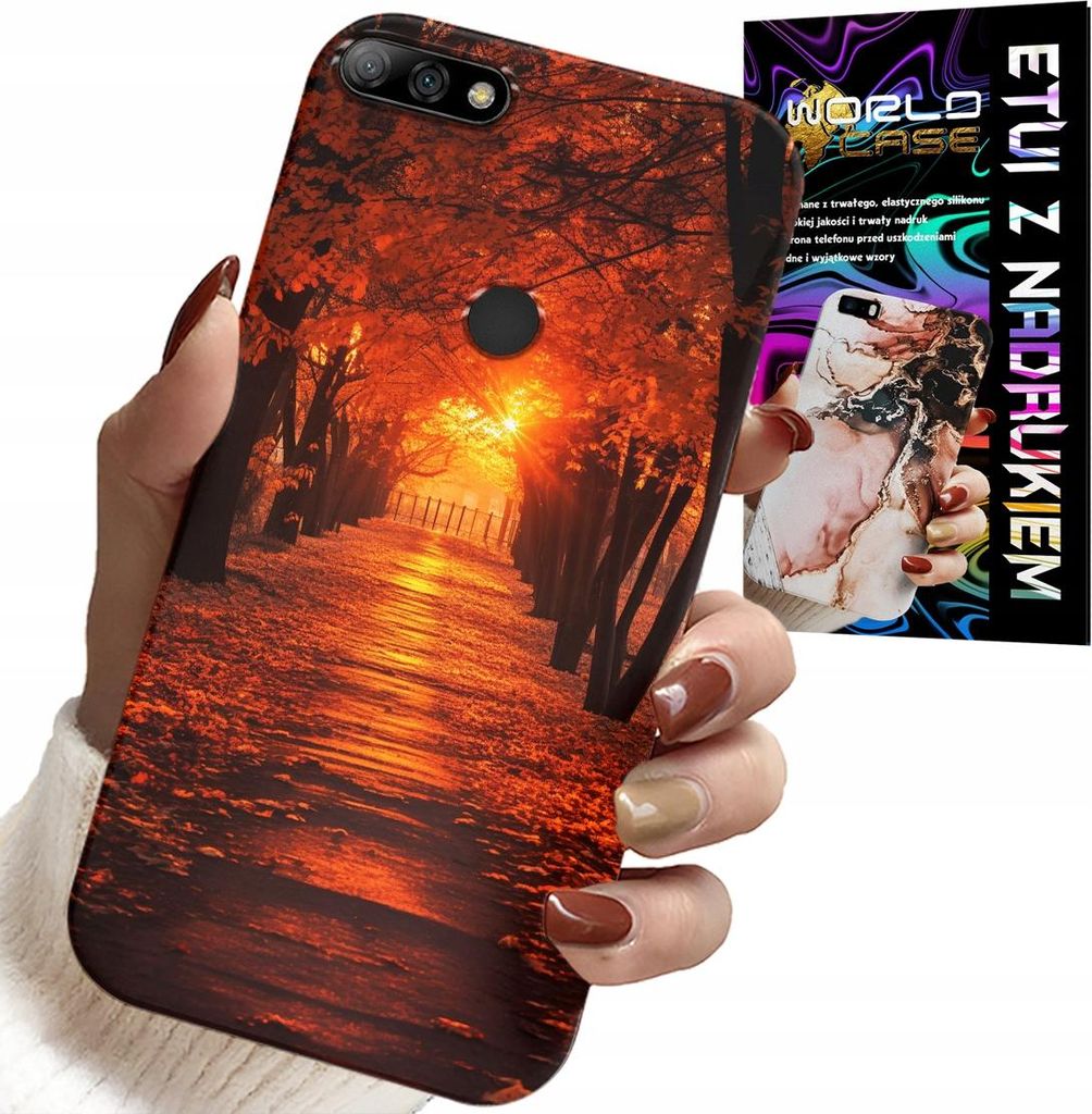 Fall Für Huawei Y7 2018 - Park, Herbst, Fallende Blätter, Zurück