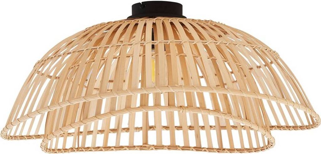 Lindby Deckenleuchte Ilajus, Ø 64 cm, Bambus, E27