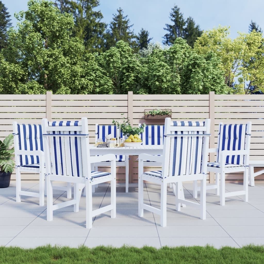 Niedriglehner-Auflagen 6 Stk. Blau & Weiß Gestreift Stoff , Klassische Sofas Design 2024