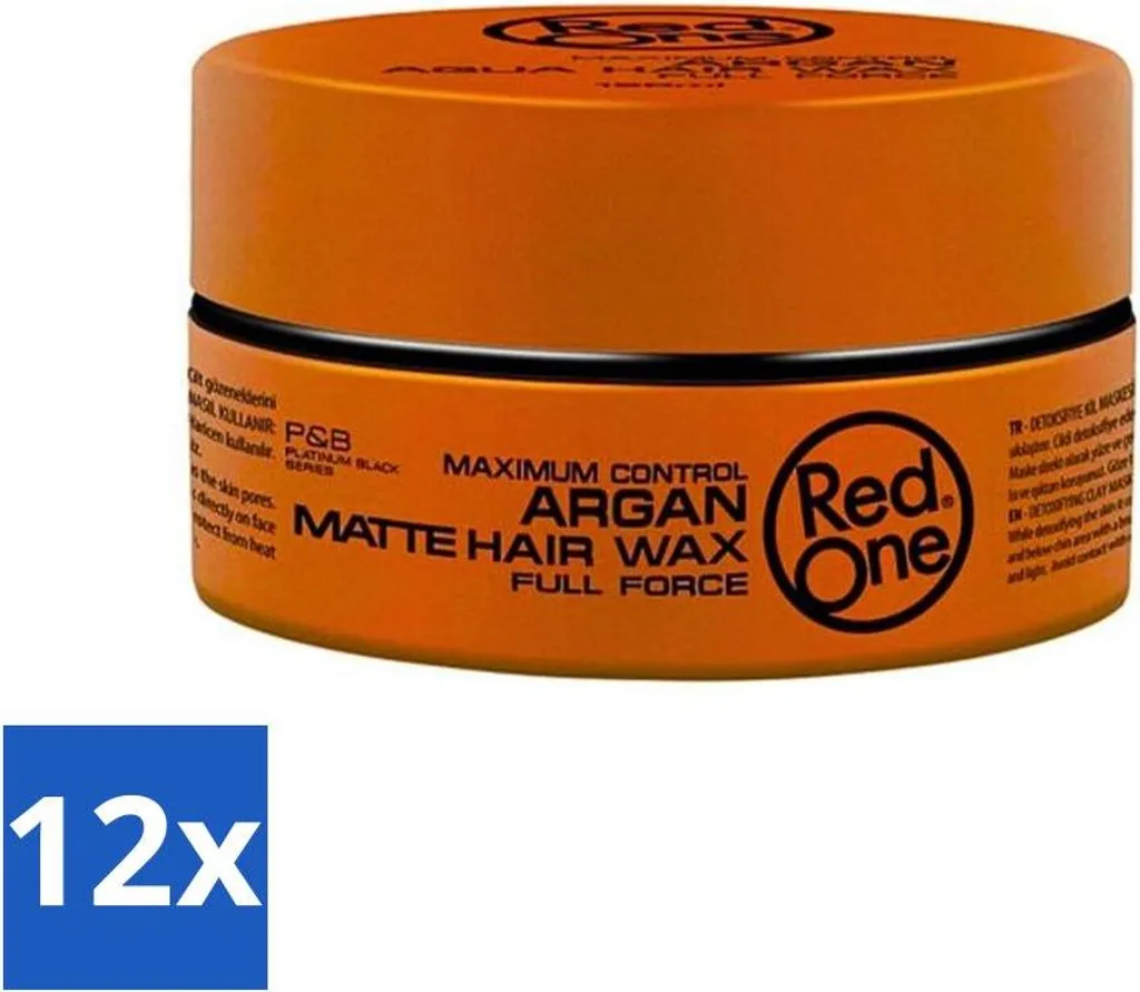 Red One Argan Matt Cera Capelli 150ml - Set da 12 per Styling Nutriente