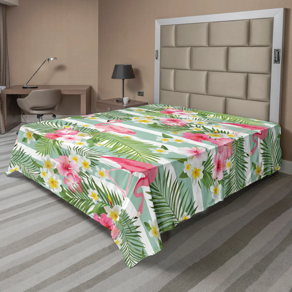 Lenzuolo Tropicale ABAKUHAUS Flamingo 266x260 - Must-Have Camera