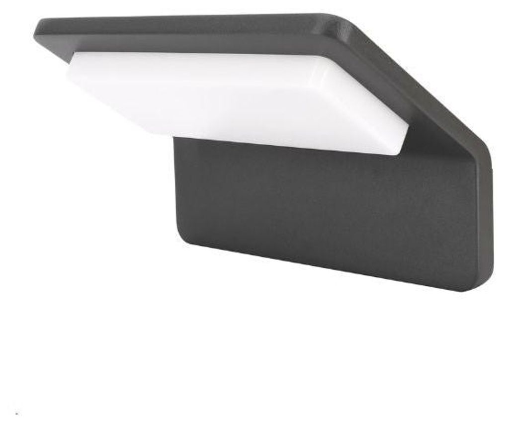 Gebogene LED-Außenwandleuchte, 9 W, graphitgrau, IP65 – Warmweiß (2300 K – 3500 K)