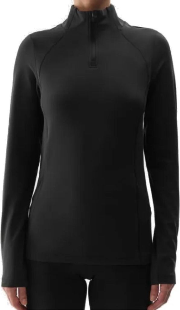 Damen drapierte Thermounterwäsche (TOP) 4F F070 schwarz Größe XS