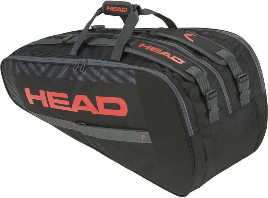 HEAD Germany GmbH Base Racquet Bag L BKOR,Black Black Orange Black Orange -