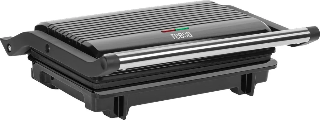 Grill à Panini 1000W Noir Automatique avec Plaques Antiadhésives PRO
